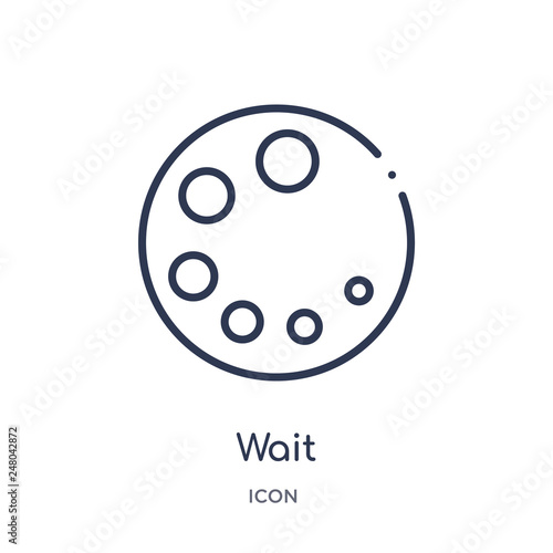 wait icon from orientation outline collection. Thin line wait icon isolated on white background.