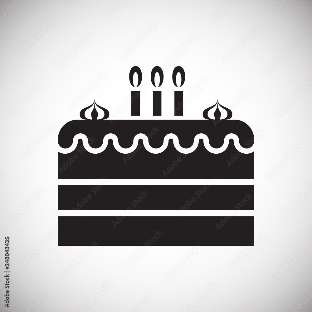 Cake icon on white background for graphic and web design, Modern simple vector sign. Internet concept. Trendy symbol for website design web button or mobile app Cake icon on white background for graphic and web design, Modern simple vector sign. Internet concept. Trendy symbol for website design web button or mobile app