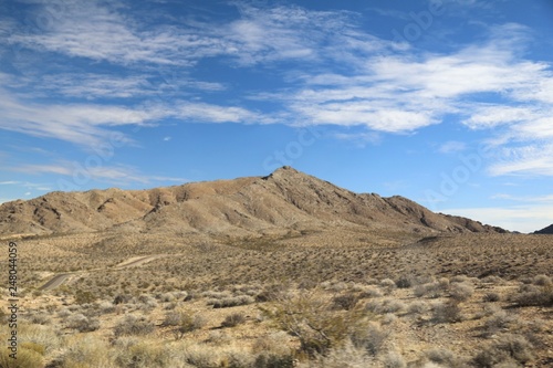 Rock cliffs on the desert landscape