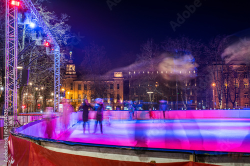 Vilnius ice skating outdoors