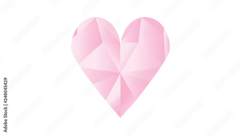 Heart icon. Heart logo vector design. Crystal Heart