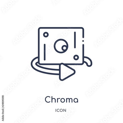 chroma icon from photography outline collection. Thin line chroma icon isolated on white background.