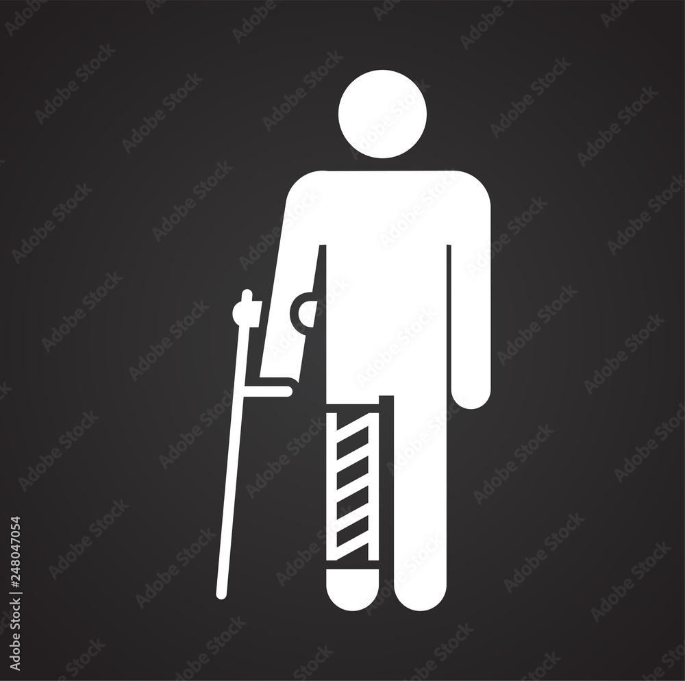 Disability icon on black background for graphic and web design, Modern simple vector sign. Internet concept. Trendy symbol for website design web button or mobile app Disability icon on black background for graphic and web design, Modern simple vector sign. Internet concept. Trendy symbol for website design web button or mobile app