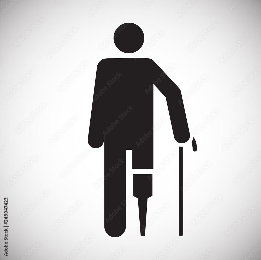 Disability icon on white background for graphic and web design, Modern simple vector sign. Internet concept. Trendy symbol for website design web button or mobile app Disability icon on white background for graphic and web design, Modern simple vector sign. Internet concept. Trendy symbol for website design web button or mobile app