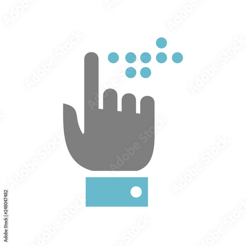 Braille icon on white background for graphic and web design, Modern simple vector sign. Internet concept. Trendy symbol for website design web button or mobile app