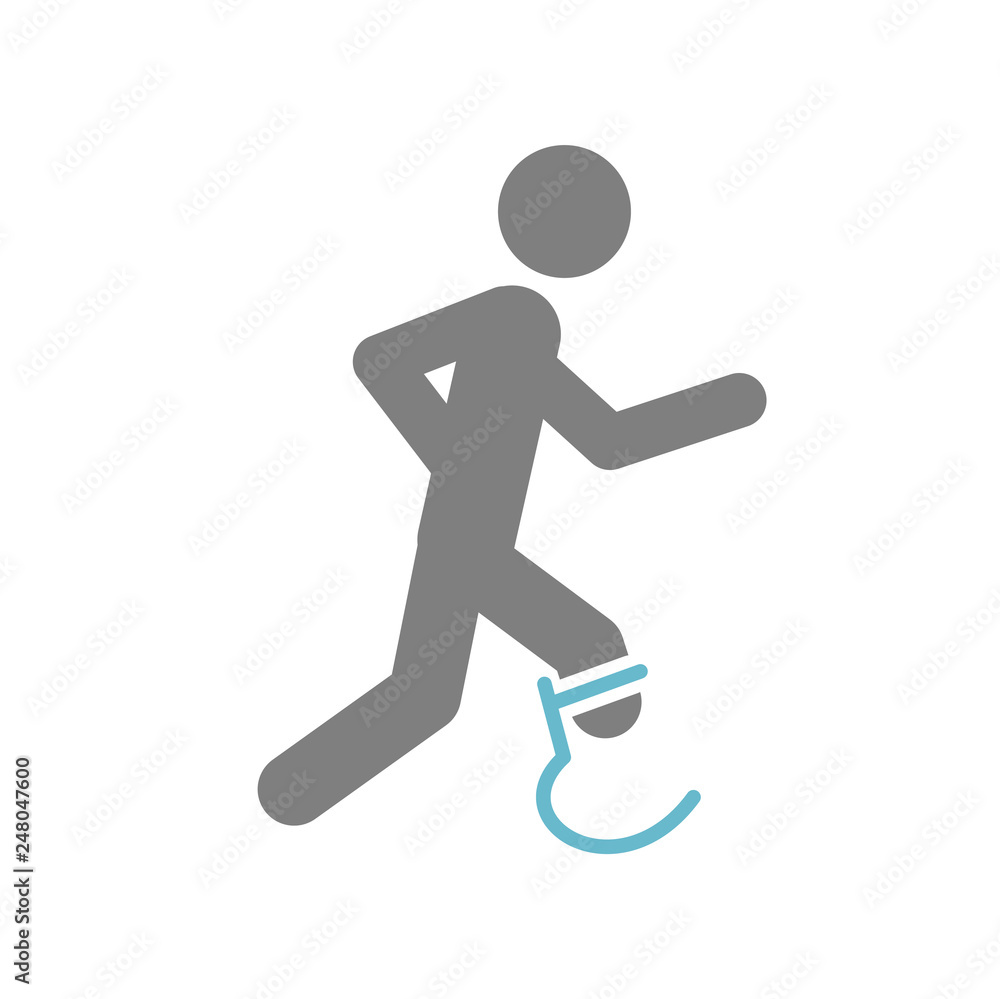 Disabled athlete icon on white background for graphic and web design, Modern simple vector sign. Internet concept. Trendy symbol for website design web button or mobile app Disabled athlete icon on white background for graphic and web design, Modern simple vector sign. Internet concept. Trendy symbol for website design web button or mobile app