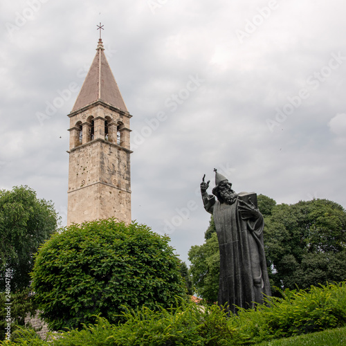 Ivan Mestrovic’s sculpture of Gregory of Nin (Grgur Ninski). Gregor stands watch at the Gold Gate to the Diocletian's Palace photo