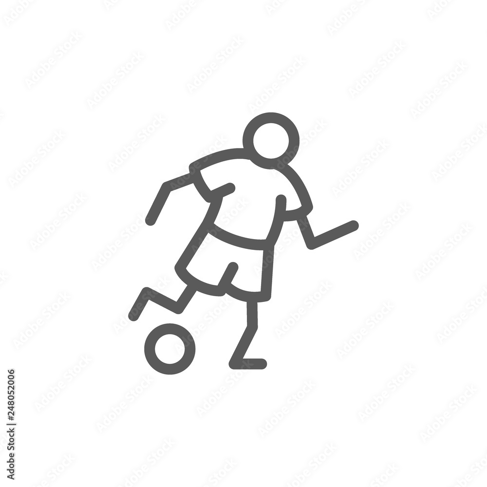 Soccer player line icon. Soccer player line icon.