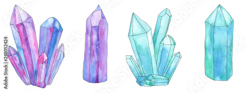 Watercolor crystal set 3