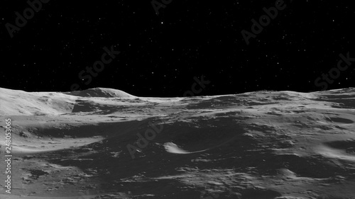 Moon surface / Realistic moon / The Moon is an astronomical body that orbits planet Earth, being Earth's only permanent natural satellite. Elements of this image furnished by NASA