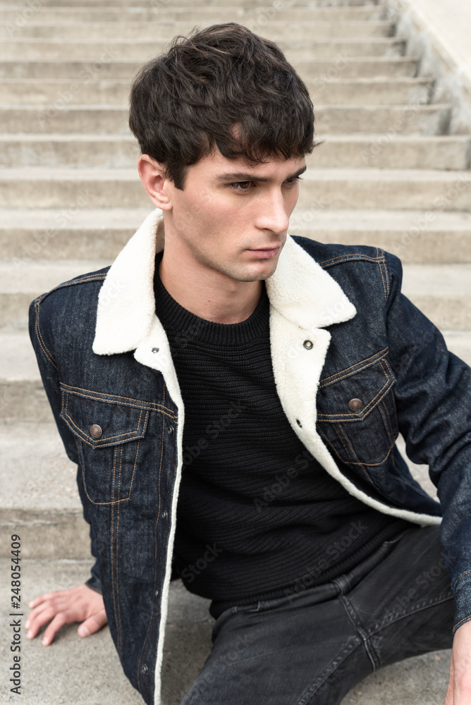 Fashion portrait of young handsome man. Fashion portrait of young handsome man.