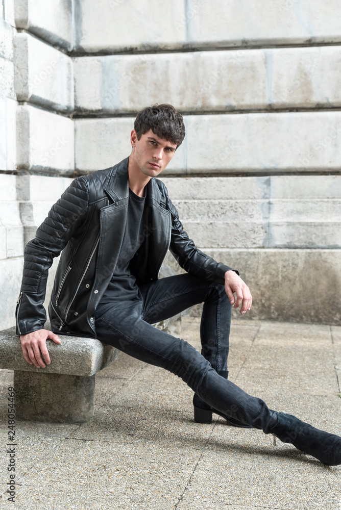 Fashion portrait of young handsome man. Fashion portrait of young handsome man.