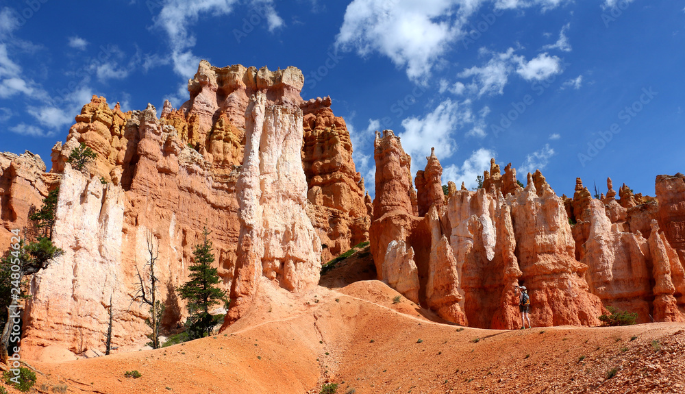 Bryce Canyon National Park is a United States National Park in Utah's Canyon Country. The spectacular Bryce Canyon - not actually a canyon, but rather a giant natural amphitheater created by erosion.