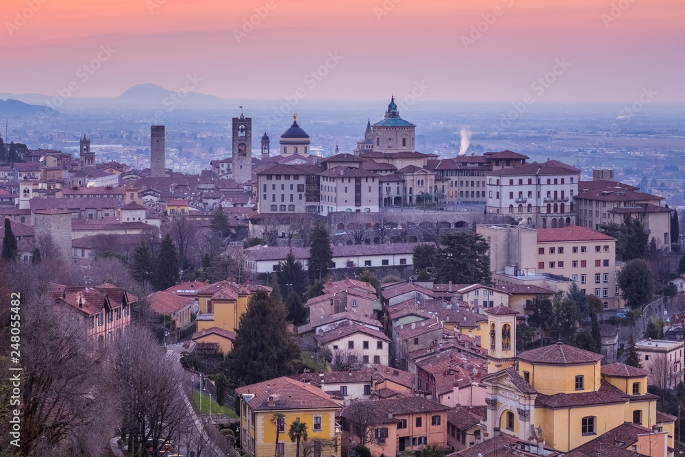 Bergamo historical Old Town, Lombardy, Italy