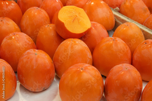 persimmons in the market