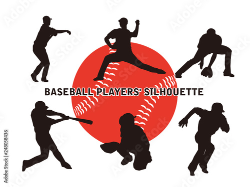 野球選手のシルエット1