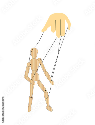 puppet on white background