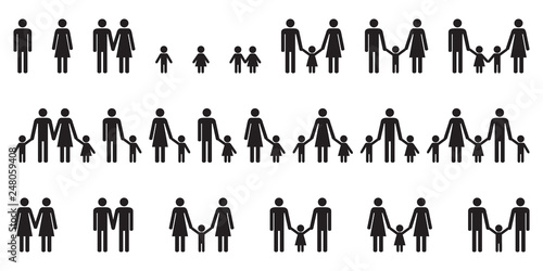 People. Parents and kids. Different families.