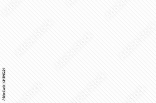 Seamless monochrome geometric pattern of light gray diagonal lines on white. Simple abstract background.