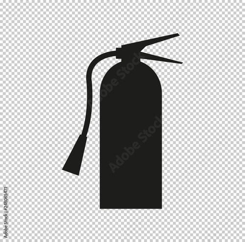 fire extinguisher symbol sign  - black vector icon
