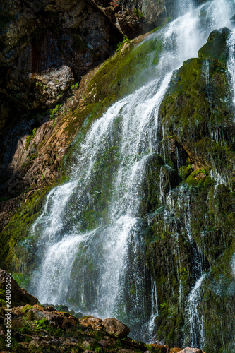 The Gega waterfall. The most famous and largest waterfall in Abkhazia. © Andrey