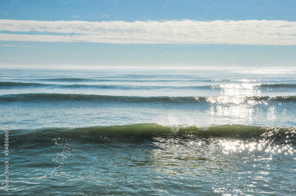 Waves on an otherwise calm ocean