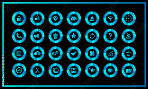 Awesome buttons for web icons vector