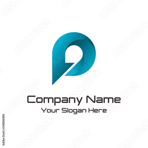 Free Download letter P logo template design element - GFXLoad