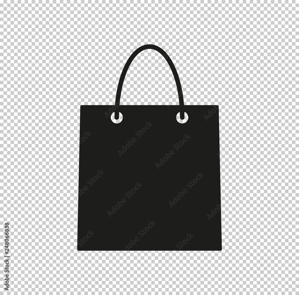 shopping bag - black vector icon shopping bag - black vector icon