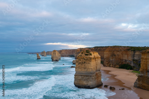 12 Apostles rock formation at Great Ocean Road, VIC, Australia.