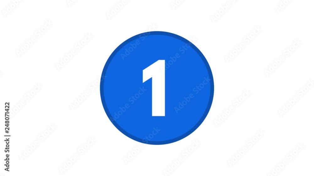 Sliding Circles Reveal Numbers Counting Up 1 to 10 Color Blue Version 2 Sliding Circles Reveal Numbers Counting Up 1 to 10 Color Blue Version 2