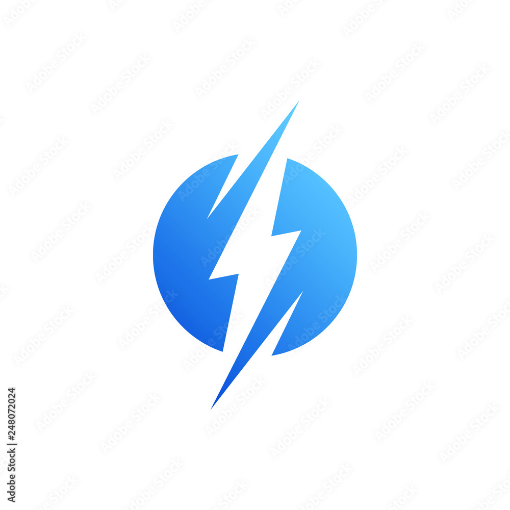 modern electrical blue lightning bolt logo modern electrical blue lightning bolt logo