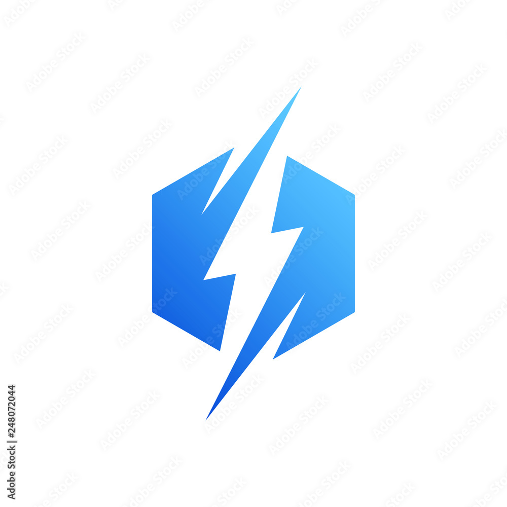 modern electrical blue lightning bolt logo modern electrical blue lightning bolt logo