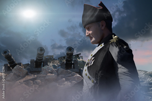 Fotografie Napoleon Bonaparte, military leader and statesman of the 18th century render 3d