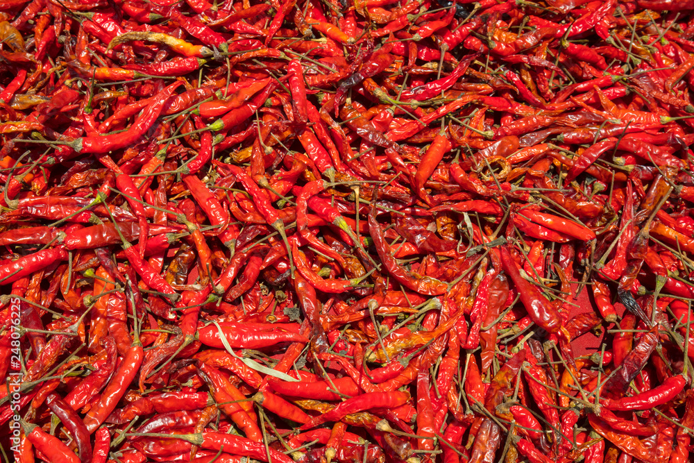 Fototapeta premium Chilis on Display