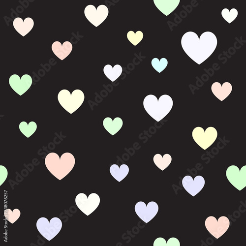 Heart background. Seamless vector pattern