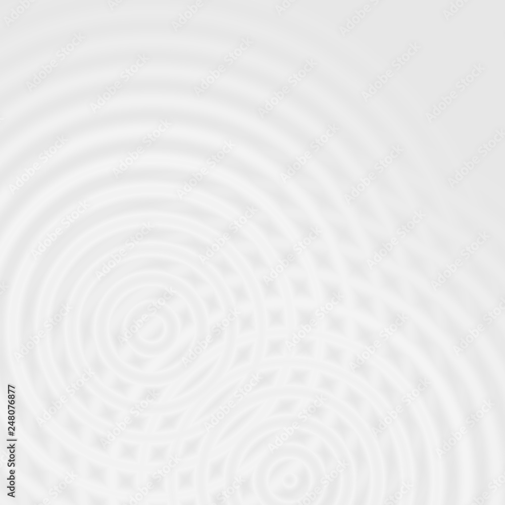 Abstract white rings sound oscillating, circle spin soft background Abstract white rings sound oscillating, circle spin soft background