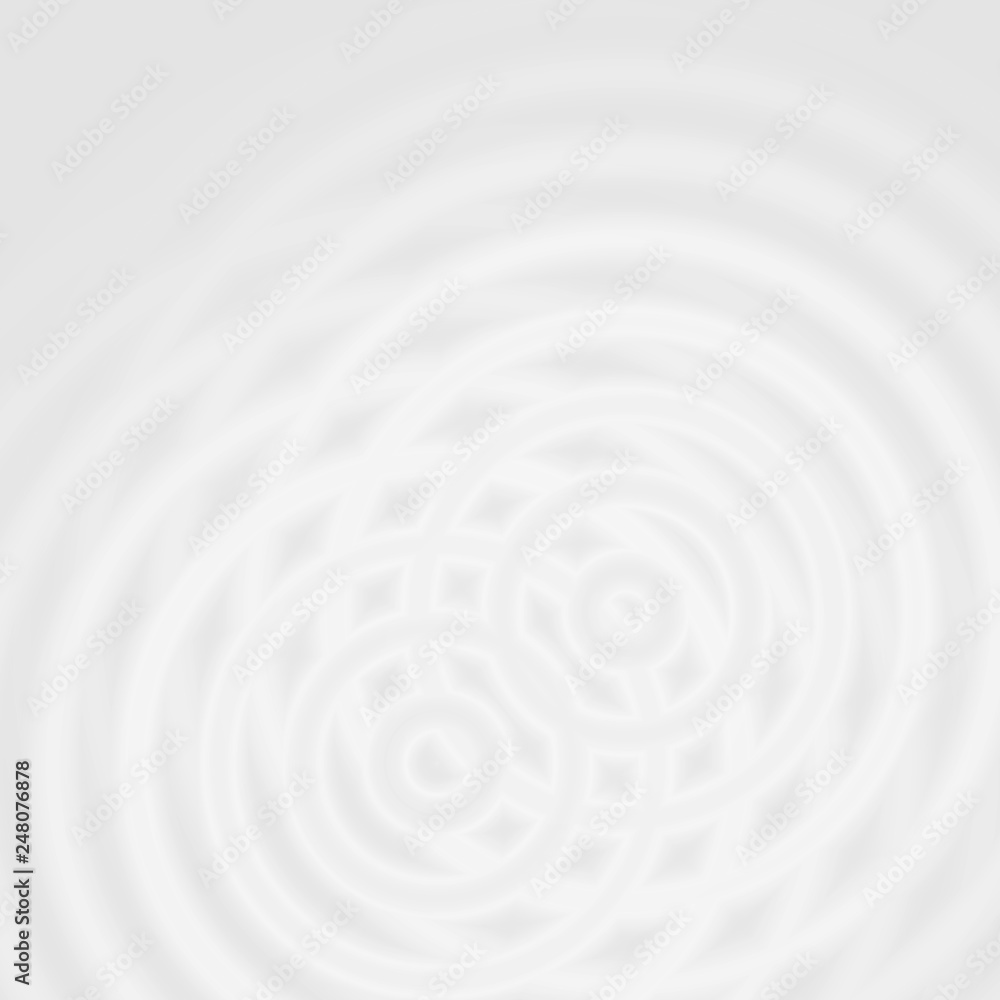 Fototapeta premium Abstract white rings sound oscillating, circle spin soft background