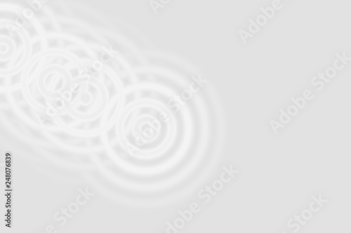 Abstract white rings sound oscillating, circle spin soft background