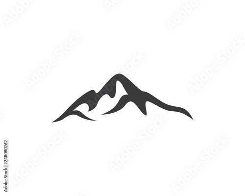 Mountain logo template vector icon illustration