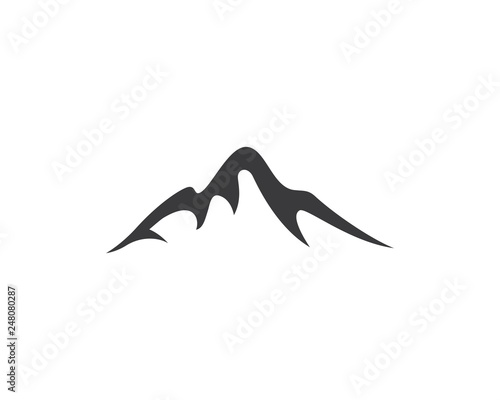 Mountain logo template vector icon illustration