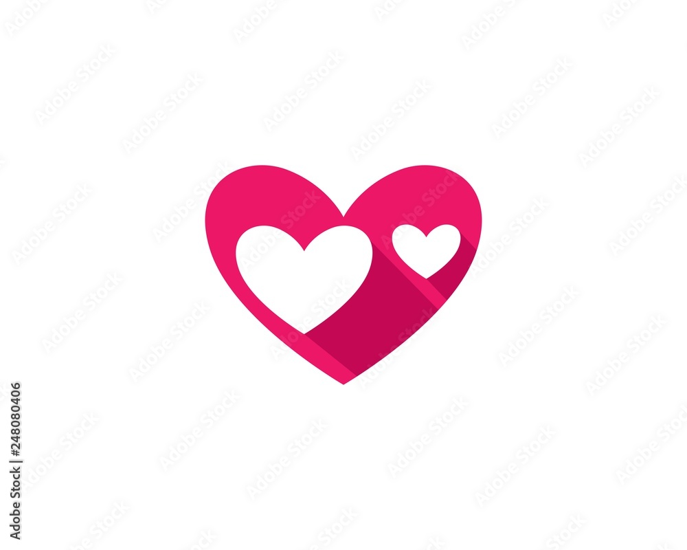 Love logo template symbol icon illustration
