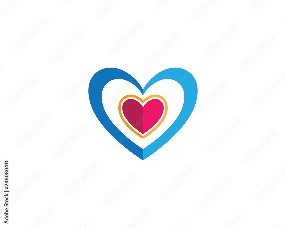 Love logo template symbol icon illustration Love logo template symbol icon illustration