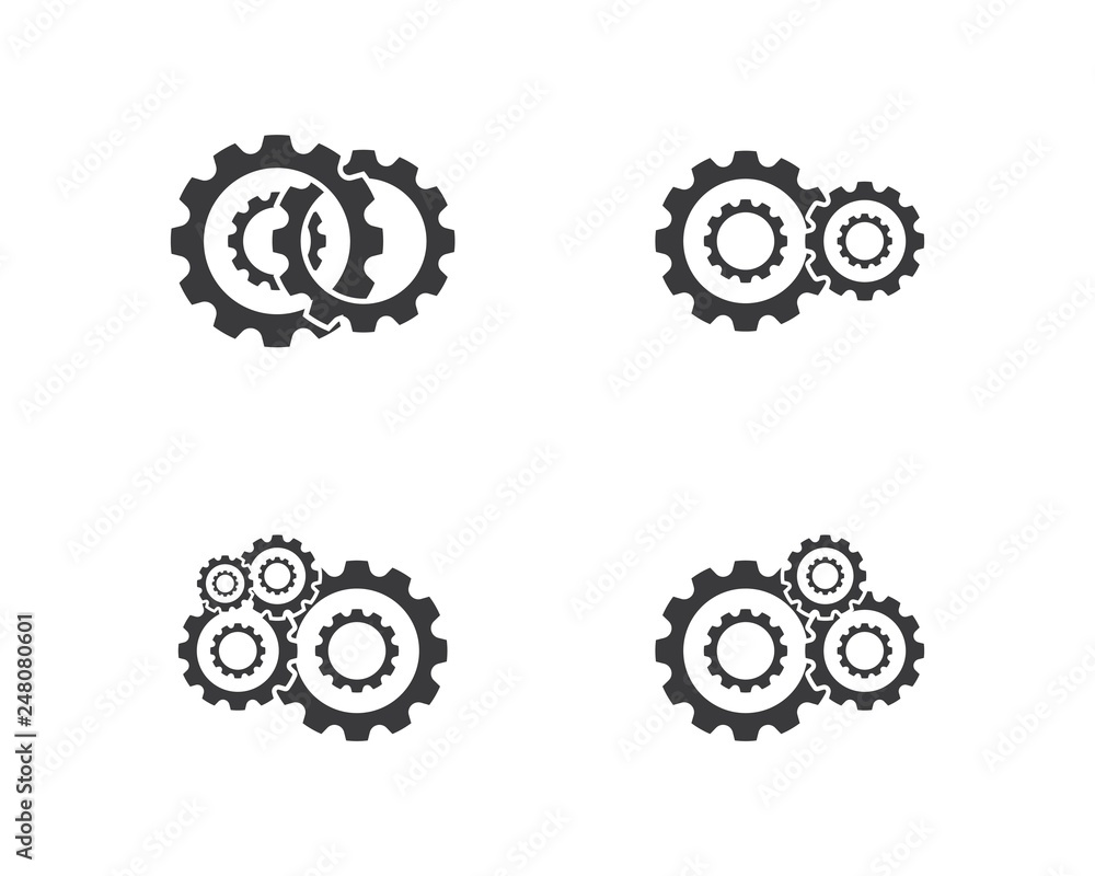 Gear machinery logo icon