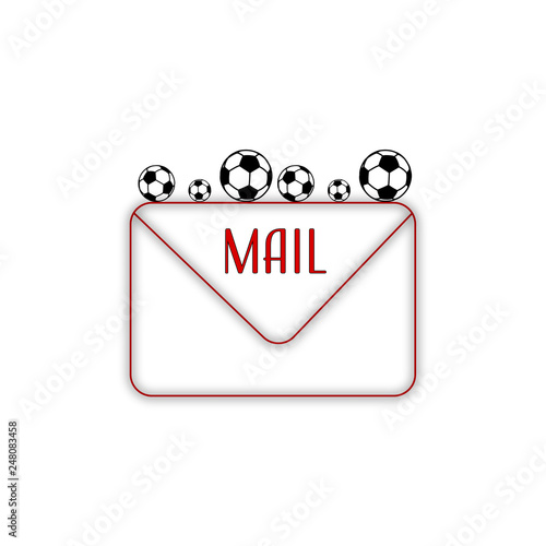 Mail icon. Envelope design. Illustration on white background. For real estate business .