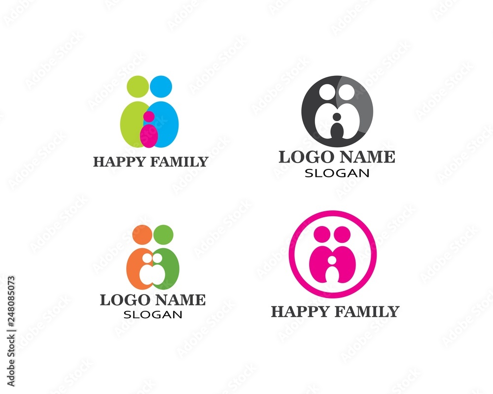Adoption and community care Logo template vector Adoption and community care Logo template vector