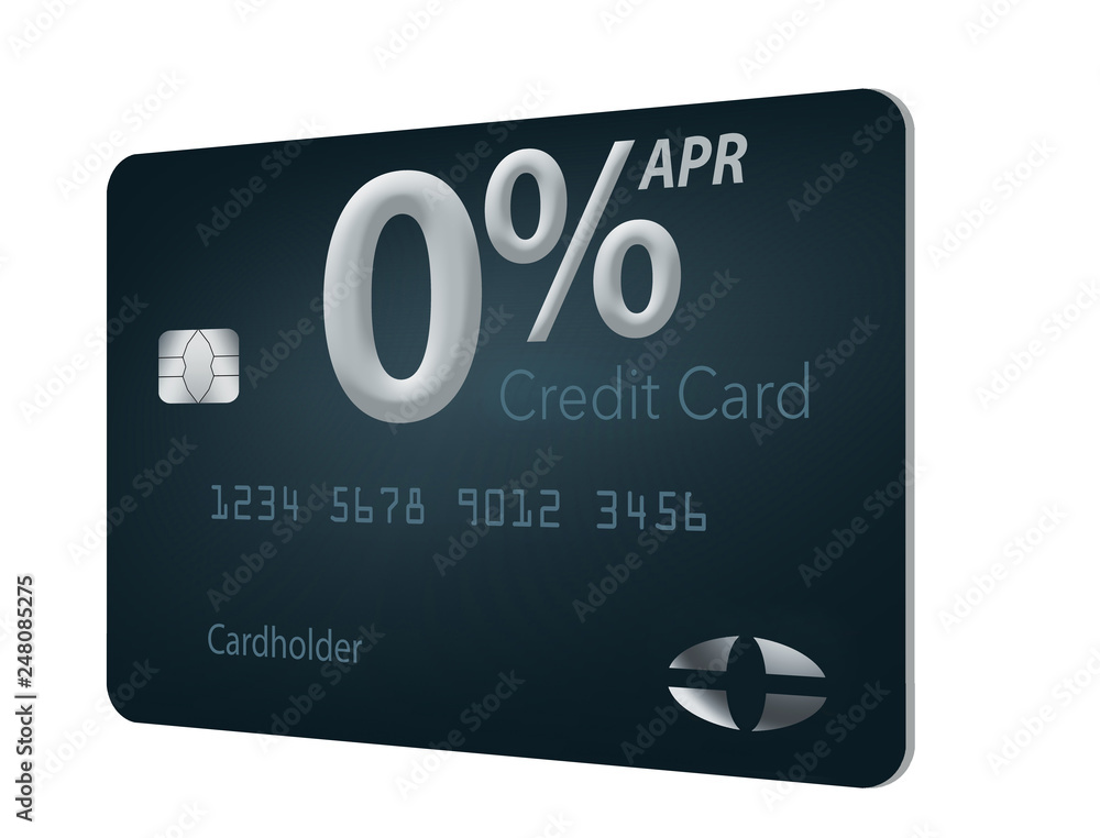 Many credit card offers now include zero percent annual percentage rate for 12-15 months and this generic mock card illustrates these offers. Many credit card offers now include zero percent annual percentage rate for 12-15 months and this generic mock card illustrates these offers.