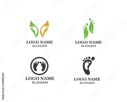 foot logo icon vector teemplate