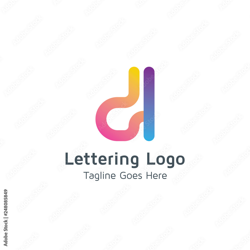 Lettering D Vector