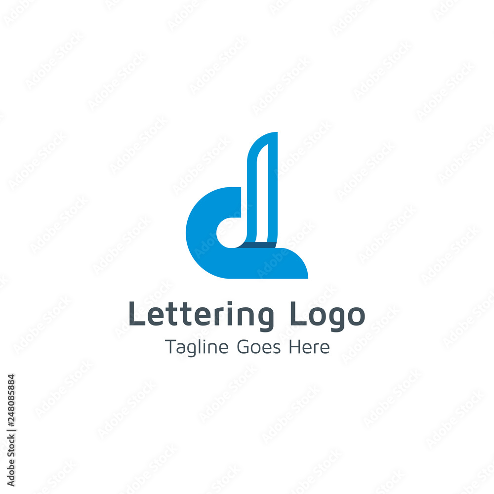 Lettering D Vector